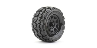 Extreme Tyre MT Tomahawk on TRX Rustler-Hoss Black Rims