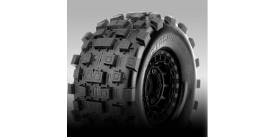 Jetko EX Tyre MT Wasteland Belted Black Wheel 24mm Xmaxx & Kraton (2)
