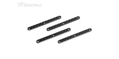 Sparko F8 Carbon Fiber Front Upper Arm Inserts (R=L) 2.0mm (4)